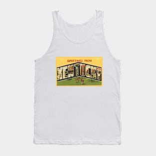 Greetings from Kentucky - Vintage Large Letter Postcard Tank Top